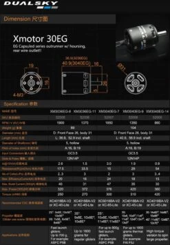 DualskyXM3036EG-11 1370 RPM/V 89g Cased Outrunner -Kids Toys Shop dualsky xm3036eg 11 1370 rpm v 89g cased outrunner 40