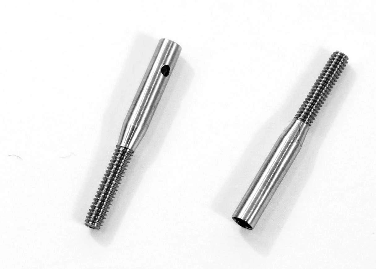 M2 Stainless Steel Pushrod Ends For 2mm Rods (2) 3 M2 Stainless Steel Pushrod Ends For 2mm Rods (2)