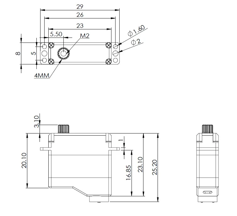 MKS HV6120H Servo - 5.4Kg.cm 0.08s 11.0g 8mm 5 MKS HV6120H Servo - 5.4Kg.cm 0.08s 11.0g 8mm - Image 3