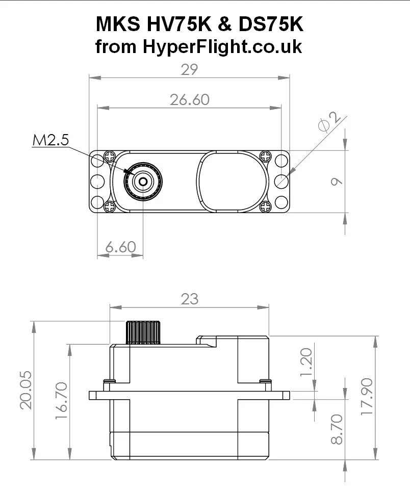 MKS HV75K Servo - 3.3Kg.cm 0.09s 7.8g 9mm 6 MKS HV75K Servo - 3.3Kg.cm 0.09s 7.8g 9mm - Image 4
